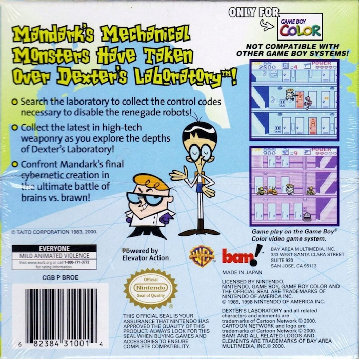 Dexter's Laboratory : Robot Rampage — Box back