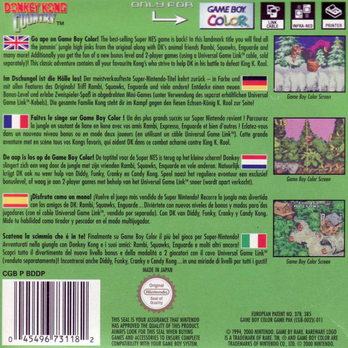 Donkey Kong 2001 — Box back