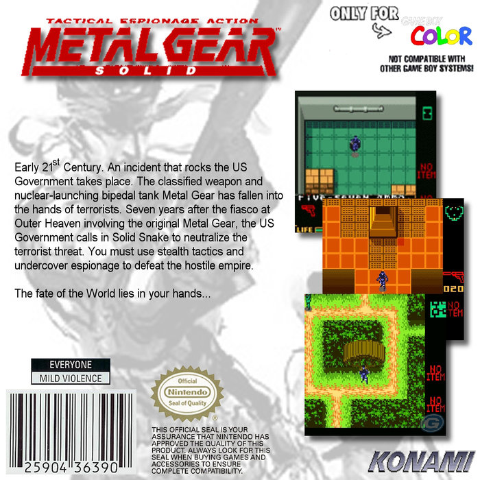 Metal Gear Solid — Box back
