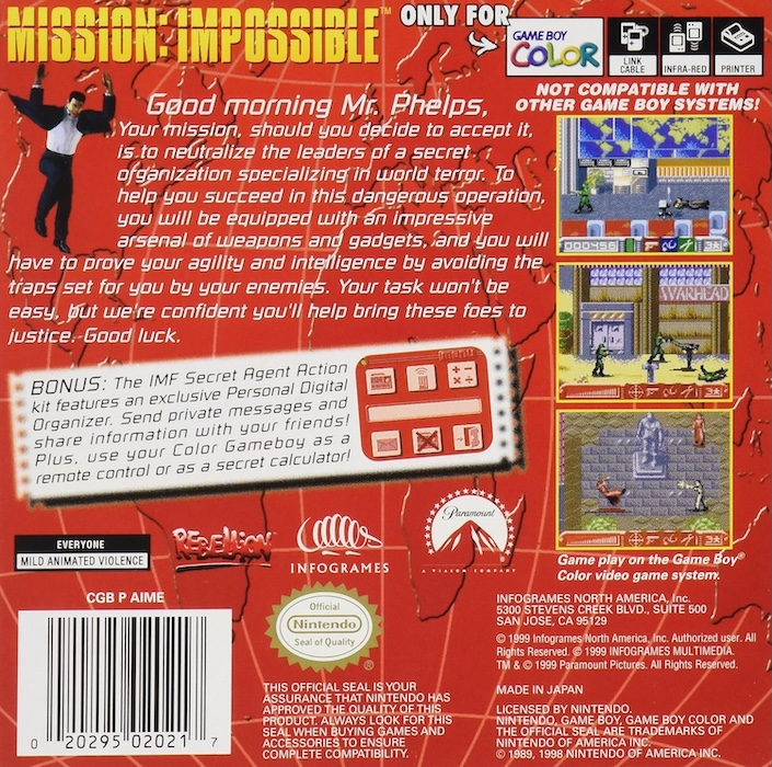 Mission: Impossible — Box back