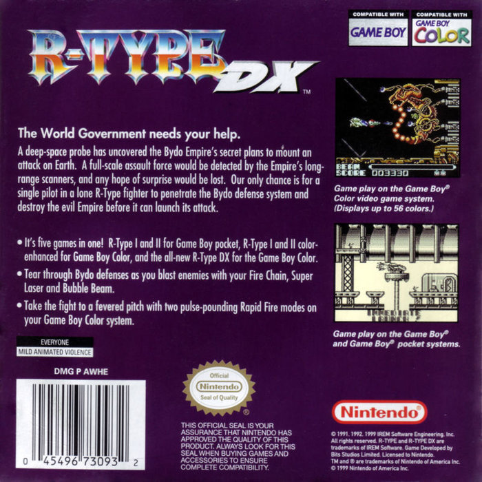 R-Type DX — Box back