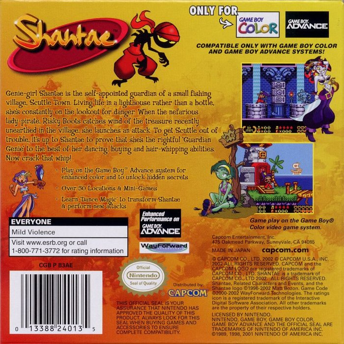 Shantae — Box back