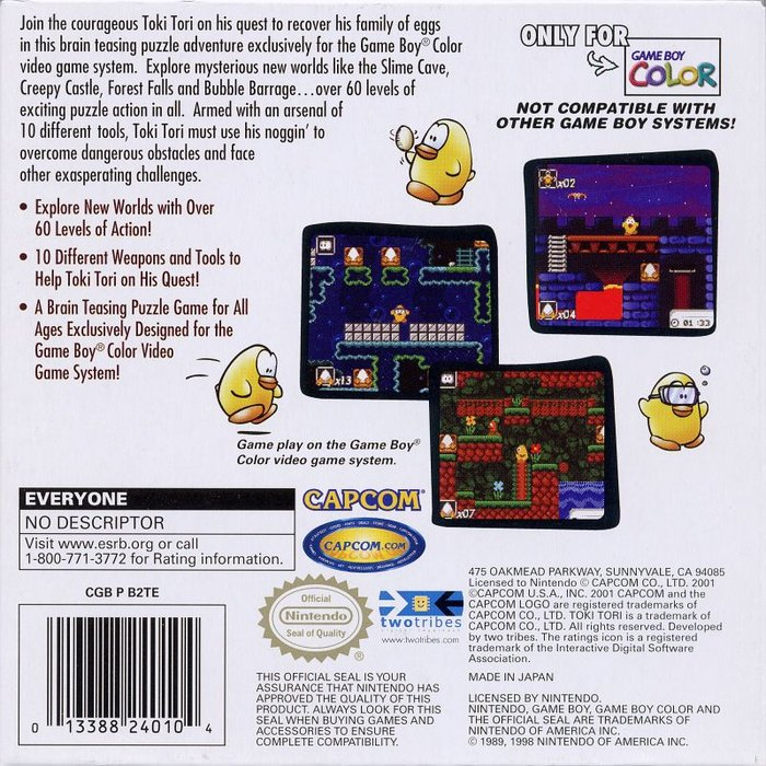 Toki Tori — Box back