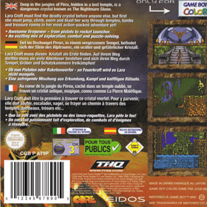 Tomb Raider : Starring Lara Croft — Box back