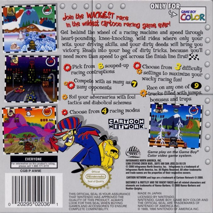 Wacky Races — Box back