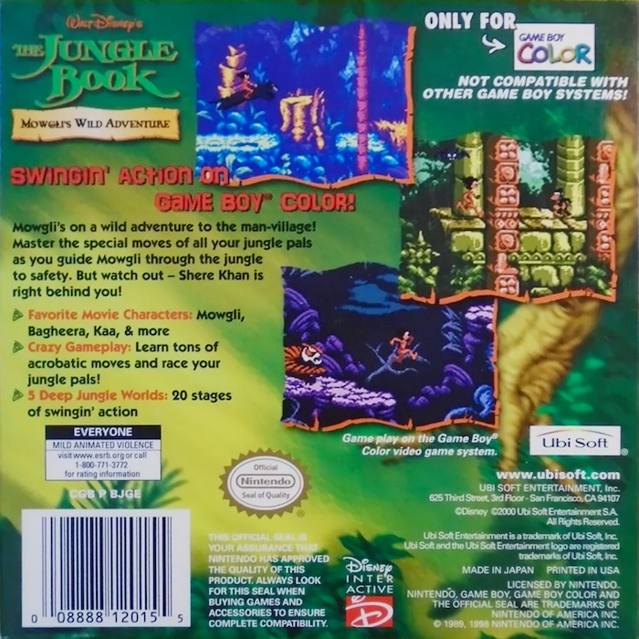 Walt Disney's The Jungle Book : Mowgli's Wild Adventure — Box back