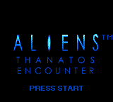 Aliens : Thanatos Encounter — Title screen