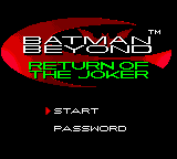 Batman Beyond : Return of the Joker — Title screen