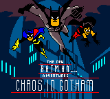 Batman : Chaos in Gotham — Title screen