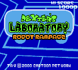 Dexter's Laboratory : Robot Rampage — Title screen