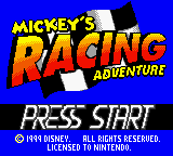 Mickey's Racing Adventure — Title screen