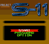 Project S-11 — Title screen