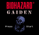 Resident Evil: Gaiden — Title screen