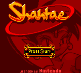 Shantae — Title screen