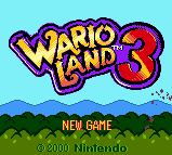 Wario Land 3 — Title screen