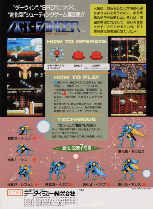 Act-Fancer: Cybernetick Hyper Weapon (World revision 3) — Box back