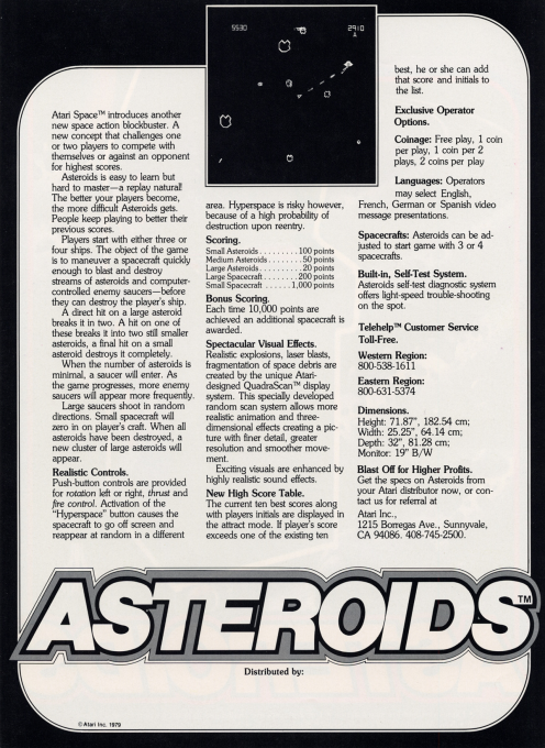 Asteroids (rev 4) — Box back