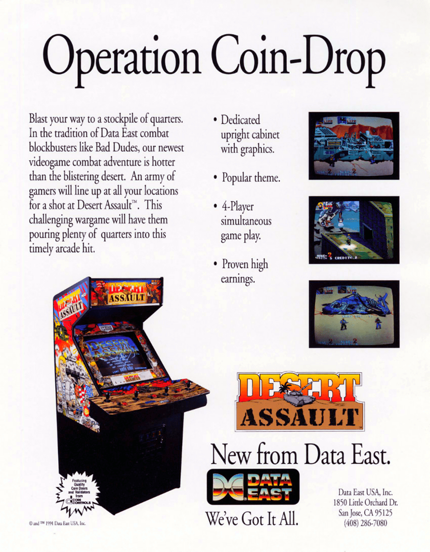Desert Assault (US) — Box back