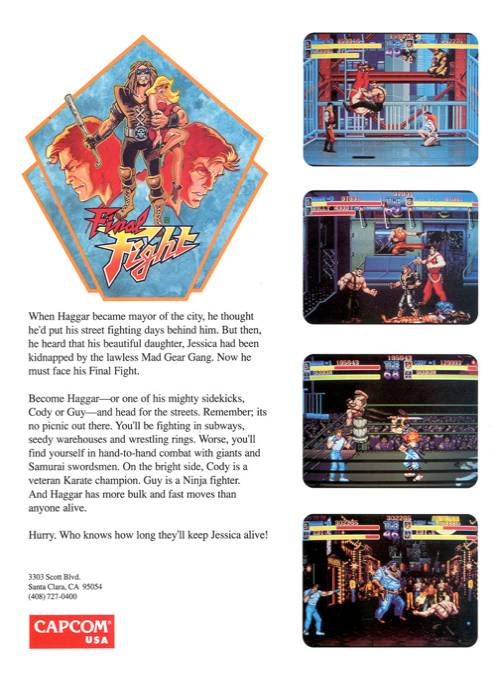 Final Fight (USA, set 1) — Box back