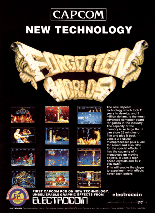Forgotten Worlds (World, newer) — Box back