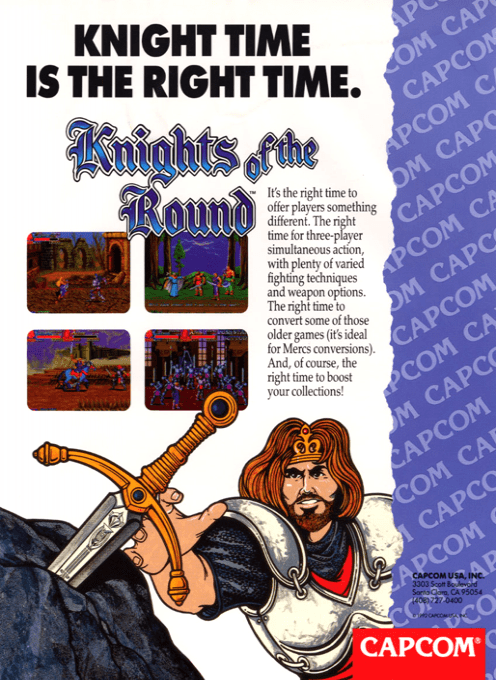 Knights of the Round (USA 911127) — Box back