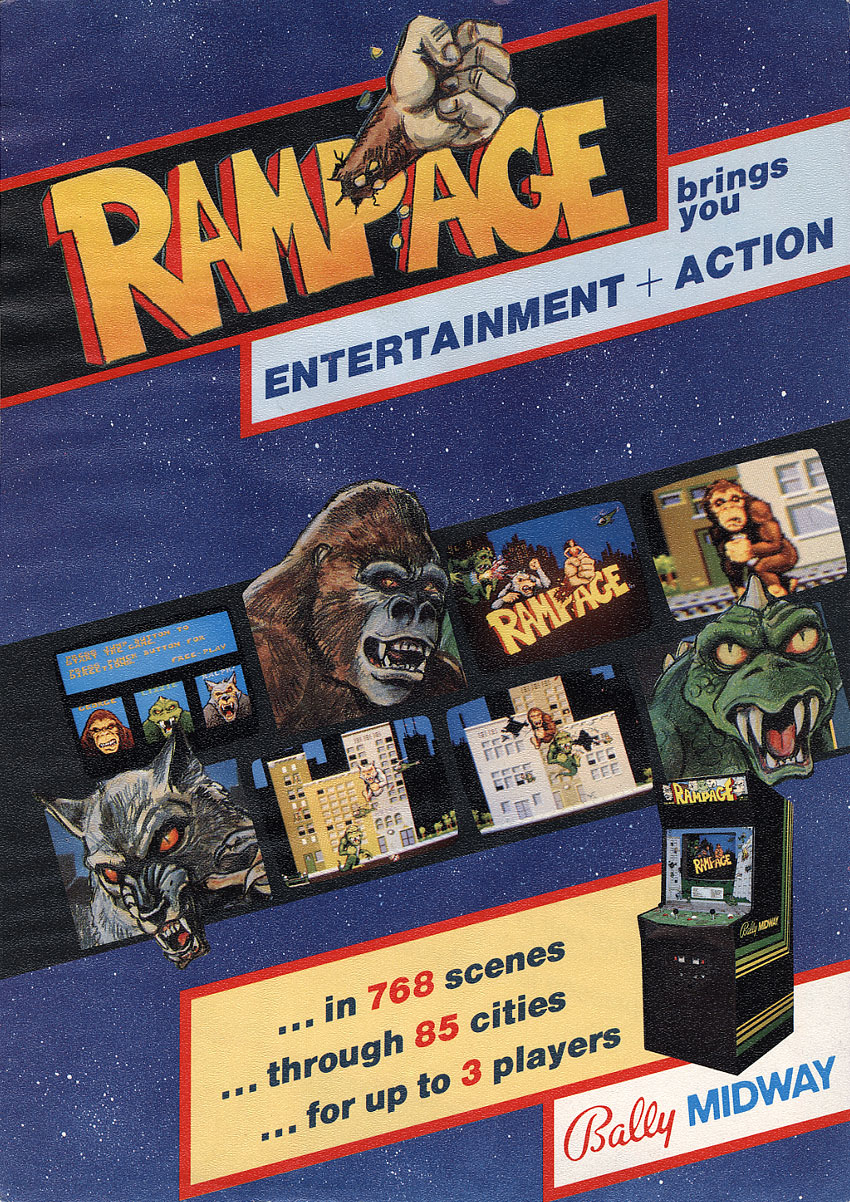 Rampage (Rev 3, 8/27/86) — Box back