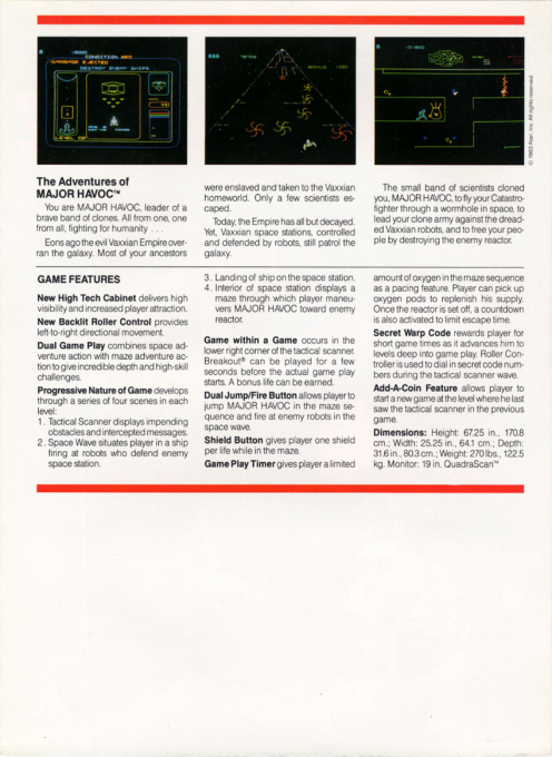 The Adventures of Major Havoc (rev 3) — Box back