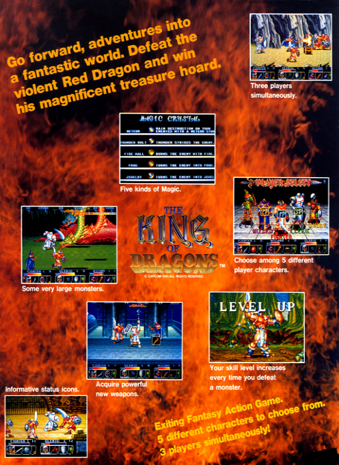 The King of Dragons (USA 910910) — Box back