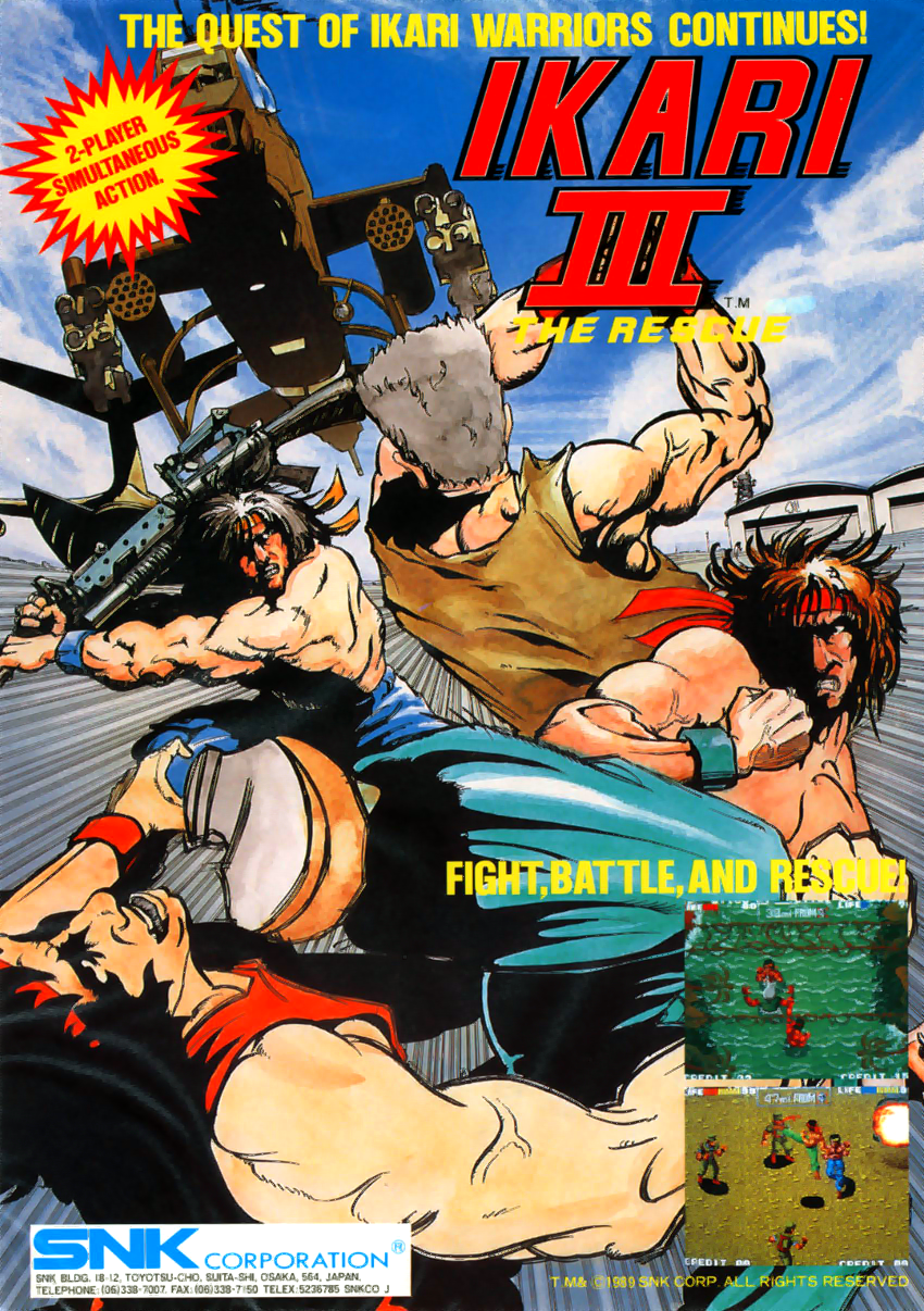 Ikari III - The Rescue (World, 8-way Joystick)