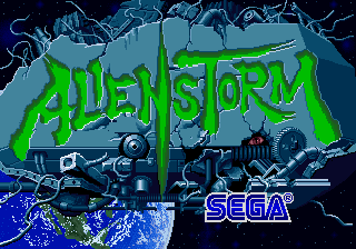 Alien Storm (World, 2 Players, FD1094 317-0154) — Title screen