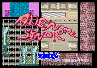 Alien Syndrome (set 4, System 16B, unprotected) — Title screen
