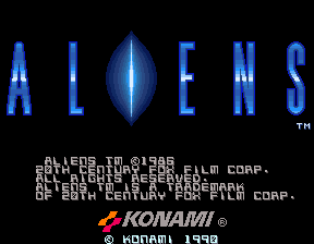 Aliens (US) — Title screen