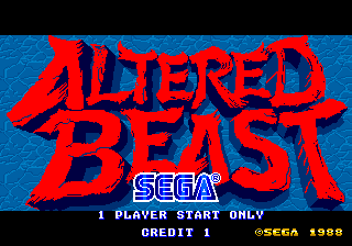 Altered Beast (set 8, 8751 317-0078) — Title screen