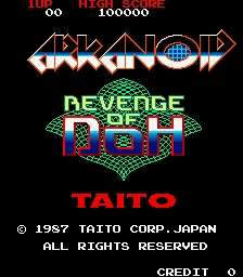 Arkanoid - Revenge Of Doh (World) — Title screen