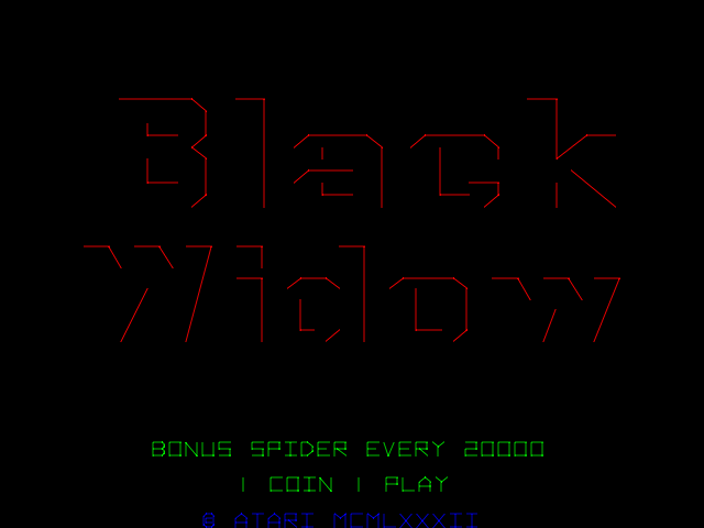 Black Widow — Title screen