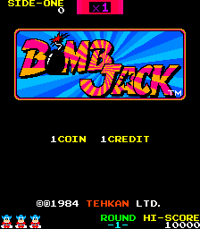 Bomb Jack (set 1) — Title screen