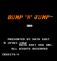 Bump 'n' Jump — Title screen