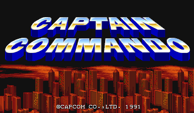 Captain Commando (US 910928) — Title screen
