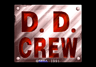D. D. Crew (World, 3 Players, FD1094 317-0190) — Title screen