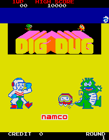 Dig Dug (rev 2) — Title screen