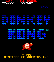 Donkey Kong (US Set 2) — Title screen