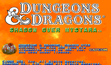 Dungeons & Dragons: Shadow over Mystara (USA 960619) — Title screen