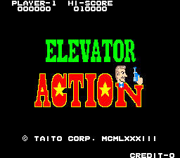 Elevator Action (5 pcb version, 1.1) — Title screen