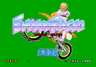 Enduro Racer (YM2151, FD1089B 317-0013A) — Title screen