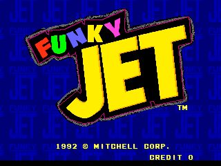 Funky Jet (World, rev 1) — Title screen