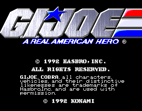 G.I. Joe (US, UAB) — Title screen