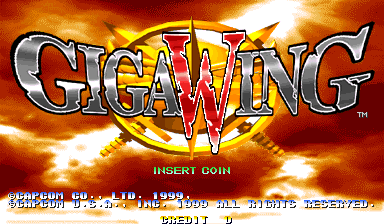 Giga Wing (USA 990222) — Title screen