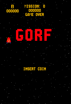 Gorf — Title screen