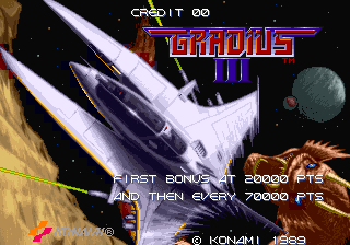 Gradius III (World ?) — Title screen