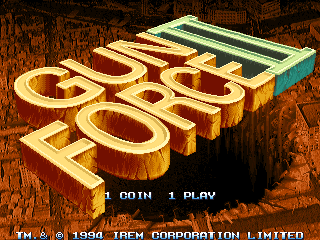 GunForce II (US) — Title screen